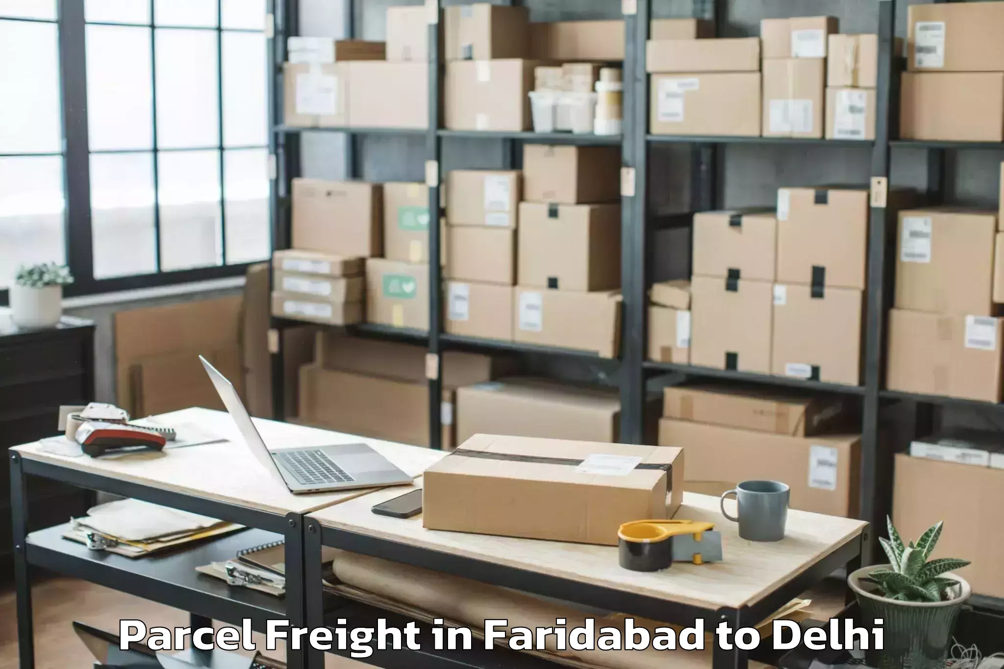 Book Faridabad to Dlf Avenue Mall Parcel Freight Online